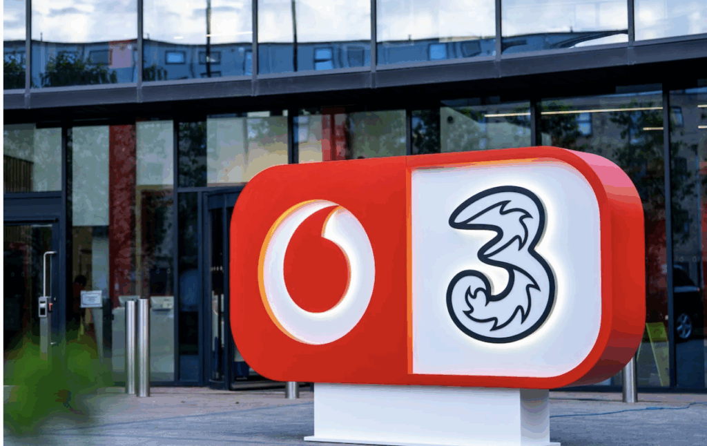 Merged VodafoneThree revenue up 27.9 per cent for first half year.