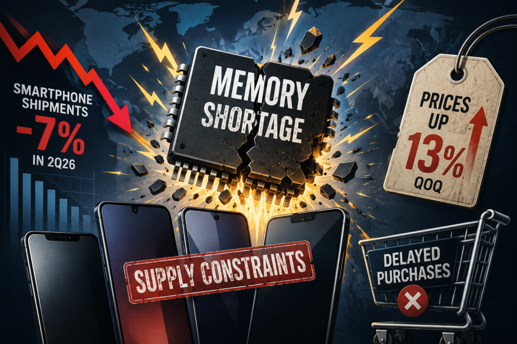 Memory crunch set to wipe 12 per cent off smartphone shipments