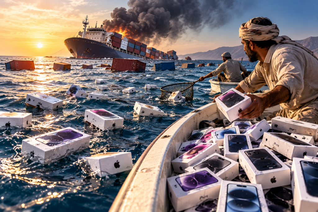 Floating iPhones and AI fakery: the extraordinary Strait of Hormuz smartphone story